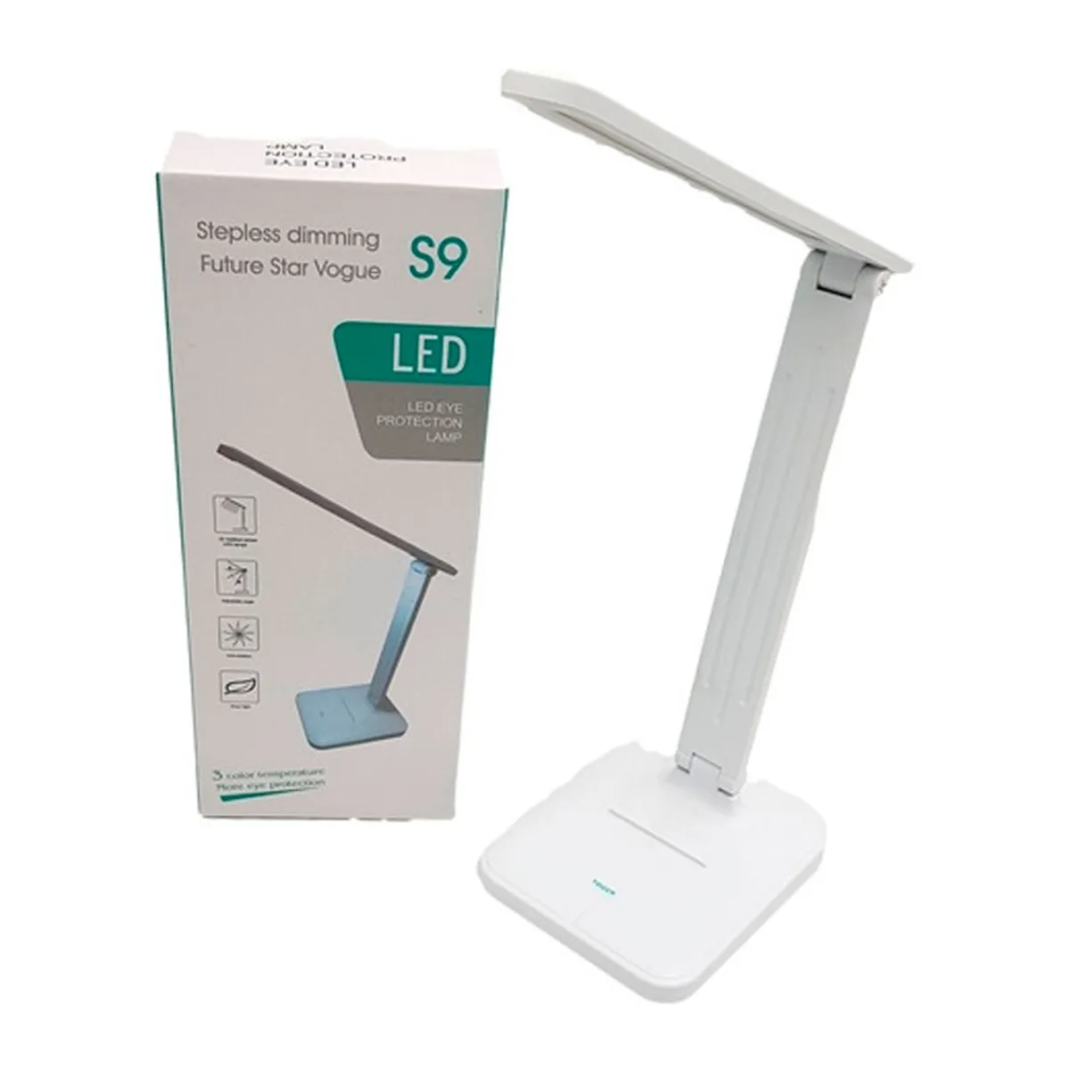 GENERICO - Lámpara Led De Escritorio Plegable Táctil Regulable 3 Tonos De Luz