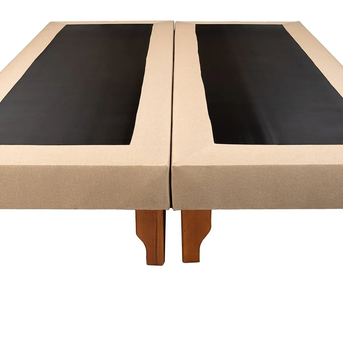 MUEBLES NEW - BASE SUPER KING EN LINO BEIGE.