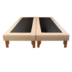 MUEBLES NEW - BASE SUPER KING EN LINO BEIGE