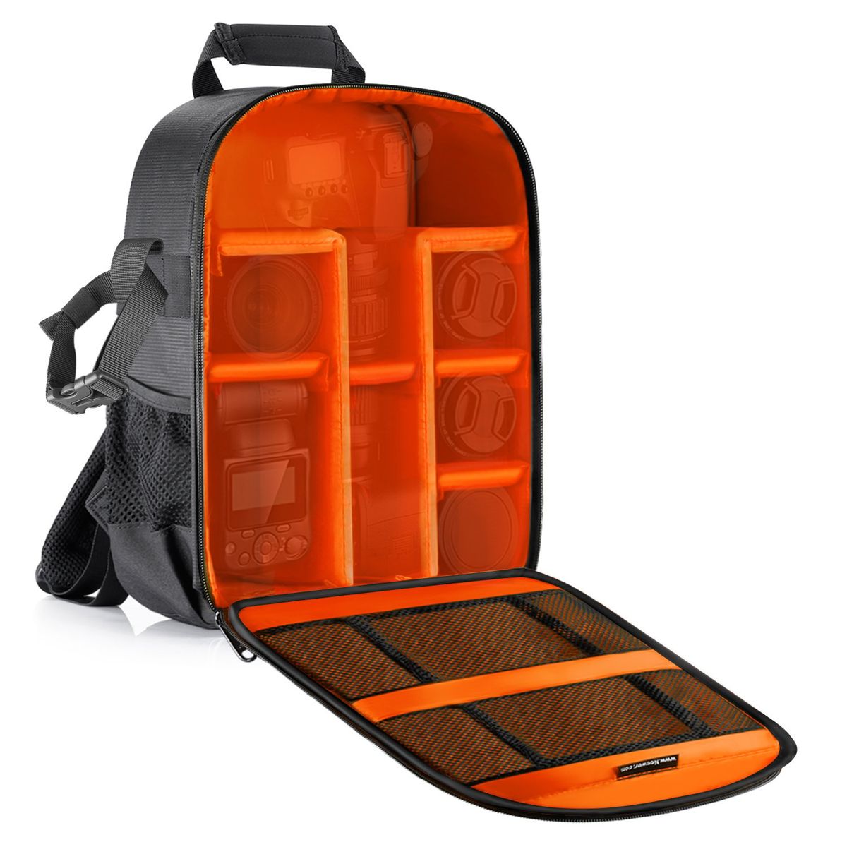 NEEWER - Mochila de Cámara Para Canon Nikon Sony Flexible Acolchada - Naranja