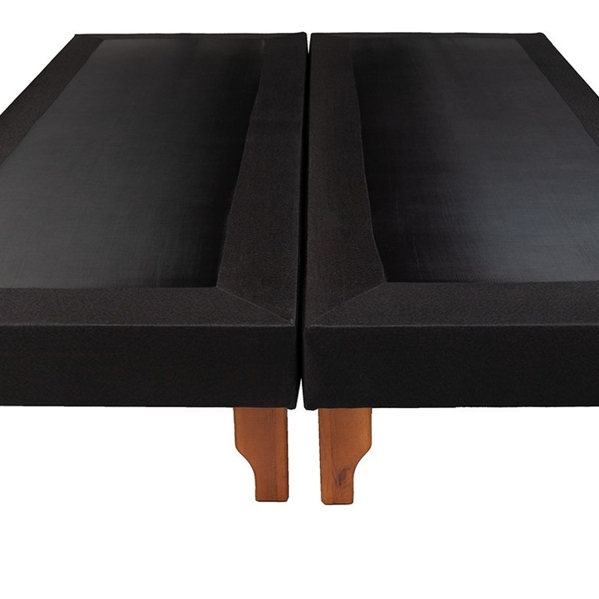 MUEBLES NEW - BASE SUPER KING EN LINO NEGRO.