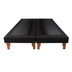 MUEBLES NEW - BASE SUPER KING EN LINO NEGRO