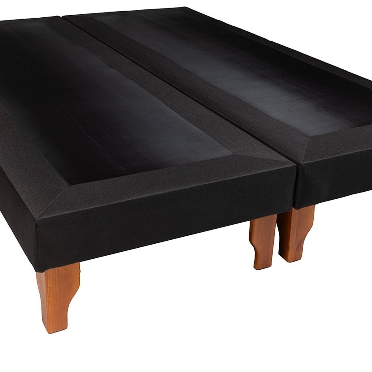 MUEBLES NEW - BASE SUPER KING EN LINO NEGRO.