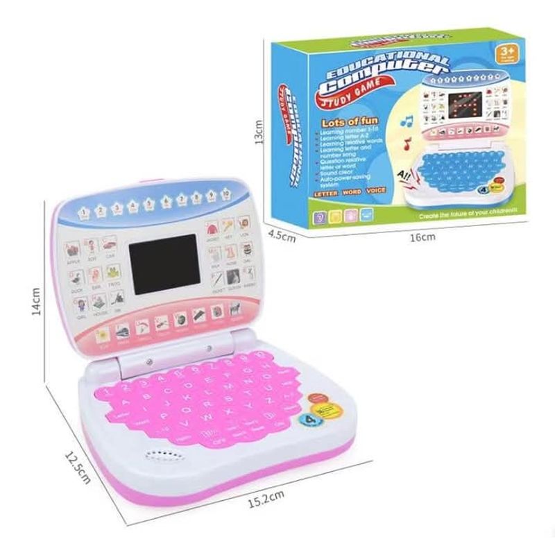 GENERICO - Juego computadora didáctico niños 14cm rosa