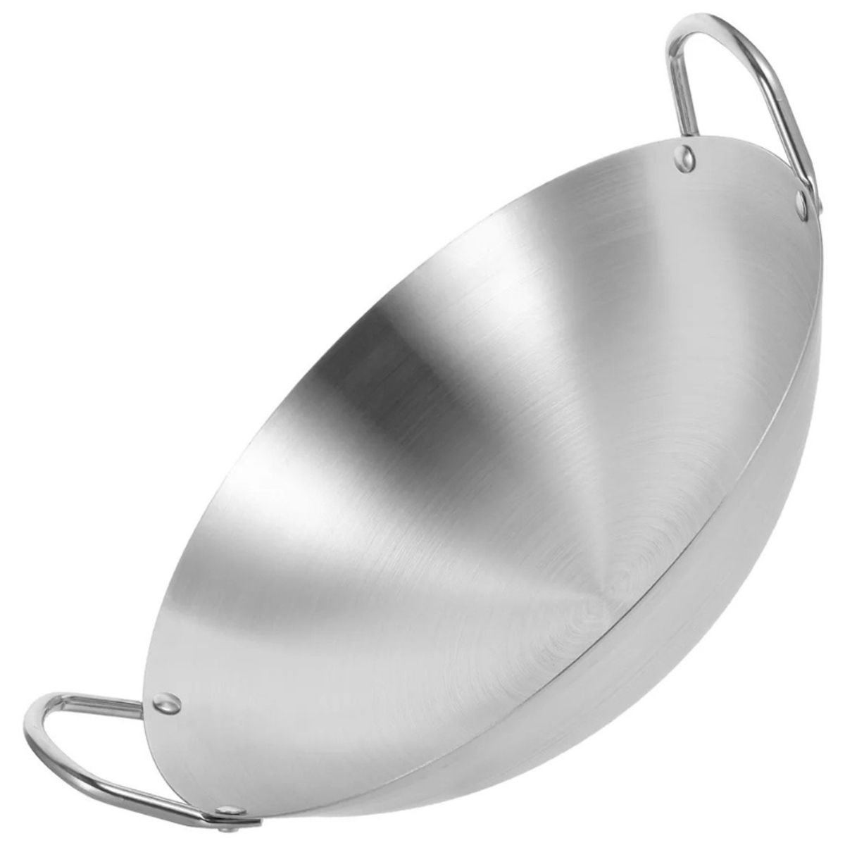 GENERICO - Wok disco tradicional chino de 45cm Acero Inoxidable