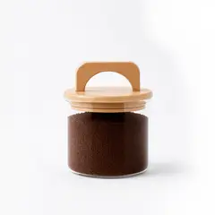 GENERICO - Frasco Contenedor Hermético Vidrio Tapa Asa Bambú 650ml