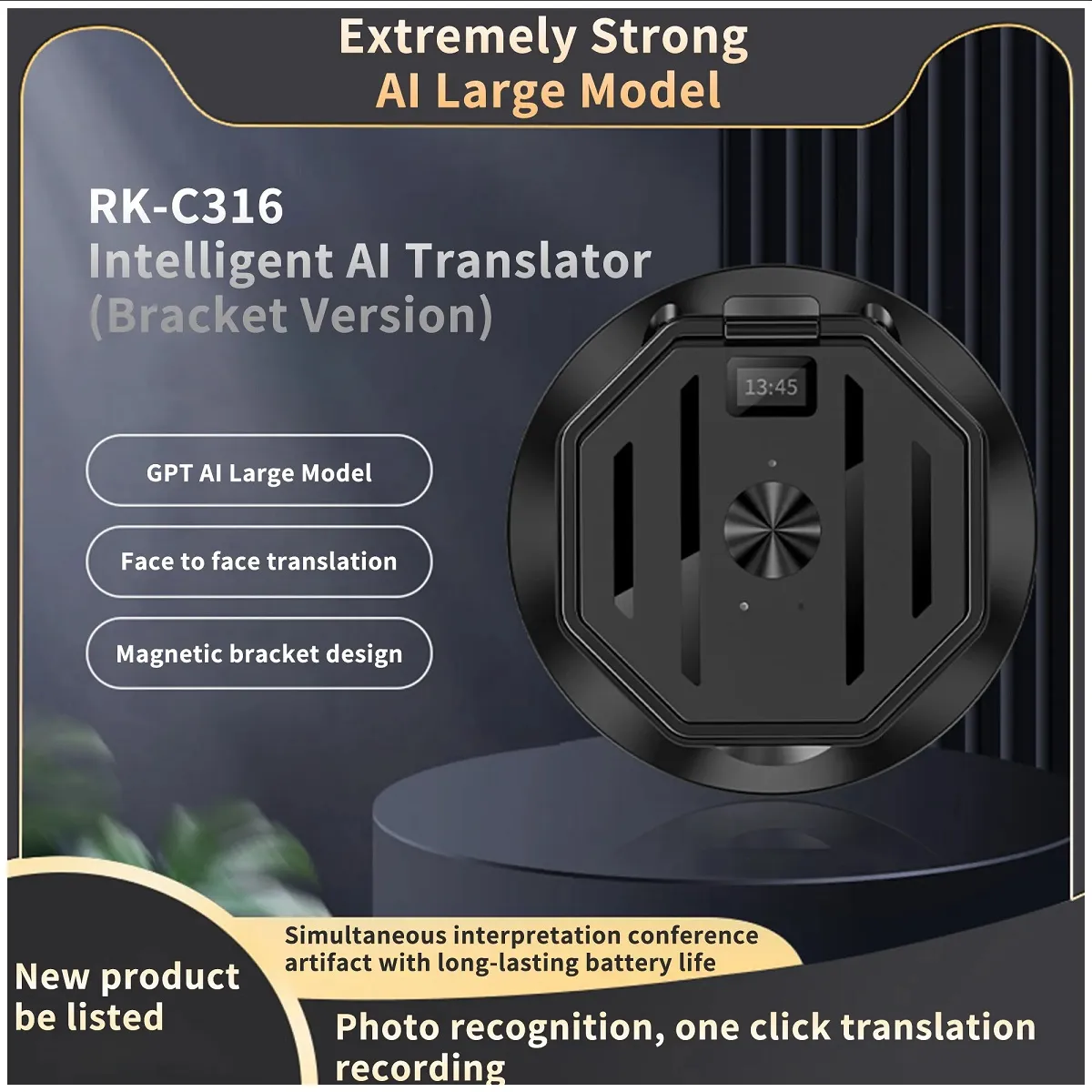 STARTECHOFFICE - Traductor Inteligente Traducción AI Instantánea de Voz 70 Idiomas