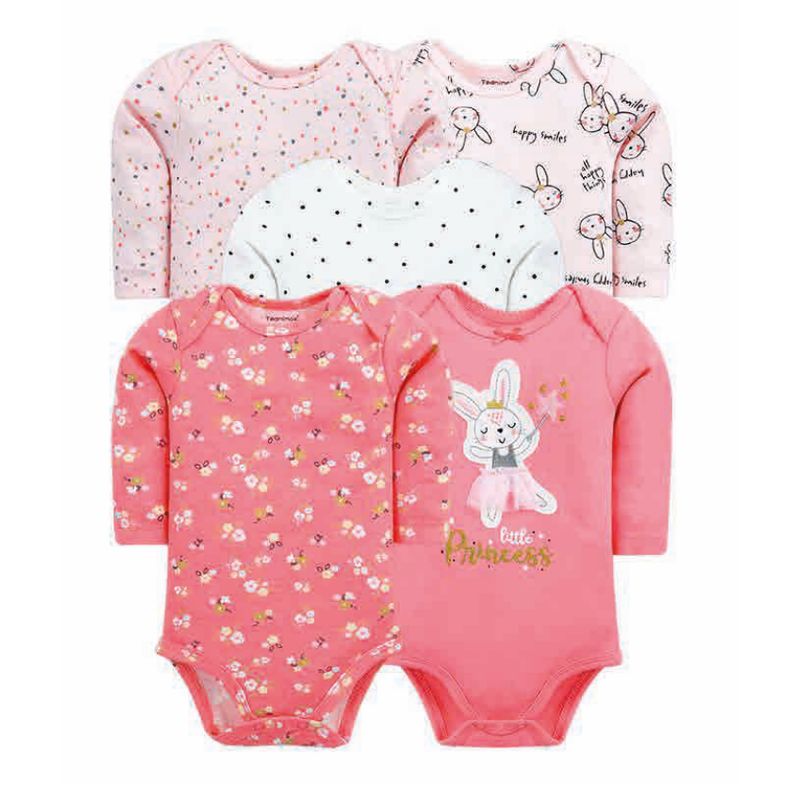 TEDMIMAK - bodys manga larga pack  5 unidades