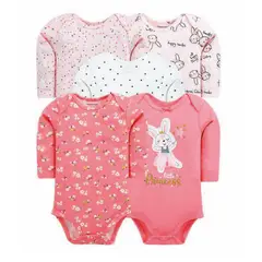 TEDMIMAK - Bodys manga larga pack 5 unidades