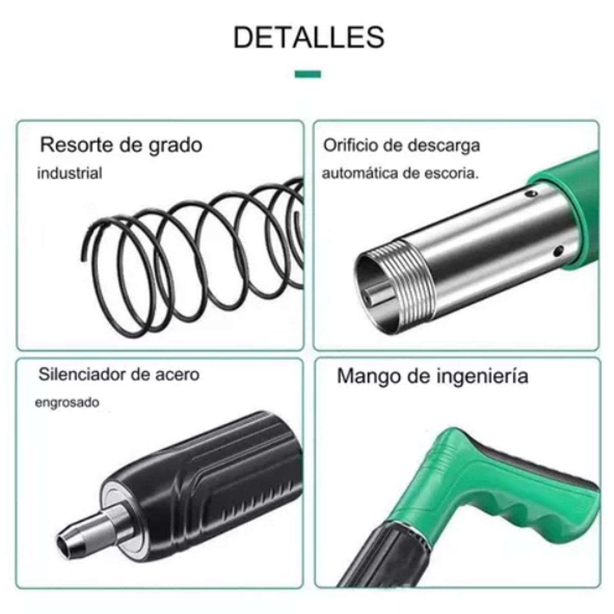 GENERICO - Pistola De Fijación De Pared,acero,madera  + 100clavos