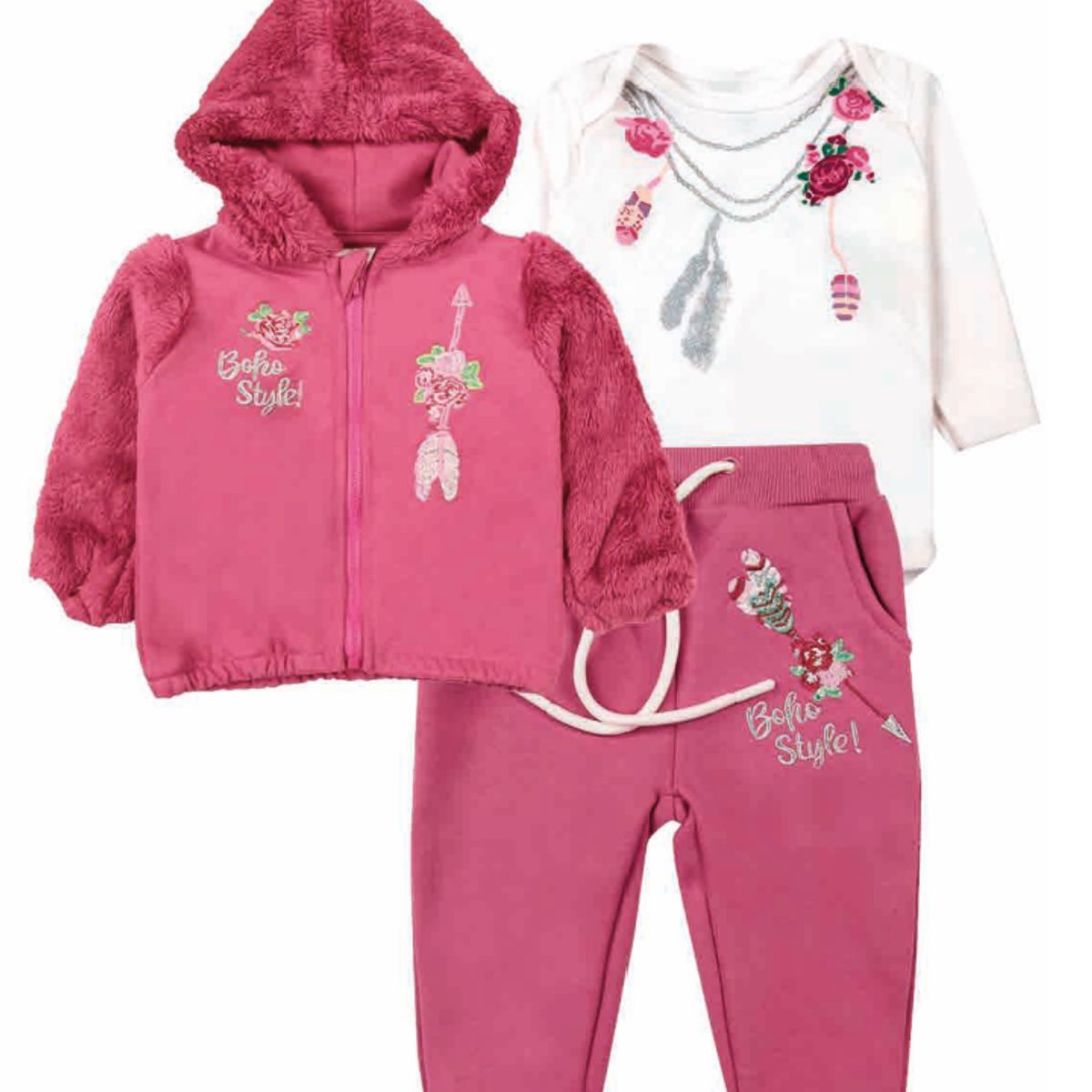 TEDMIMAK - BUZO DE BEBA  ALGODON AFRANELADO  3 PIEZAS