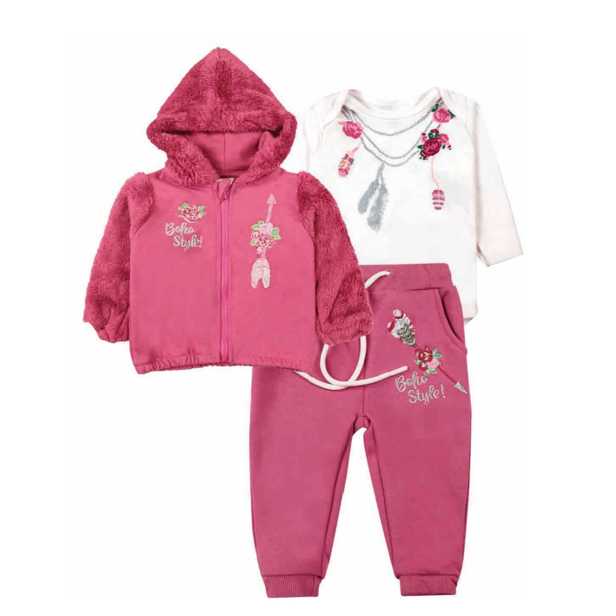 TEDMIMAK - BUZO DE BEBA  ALGODON AFRANELADO  3 PIEZAS