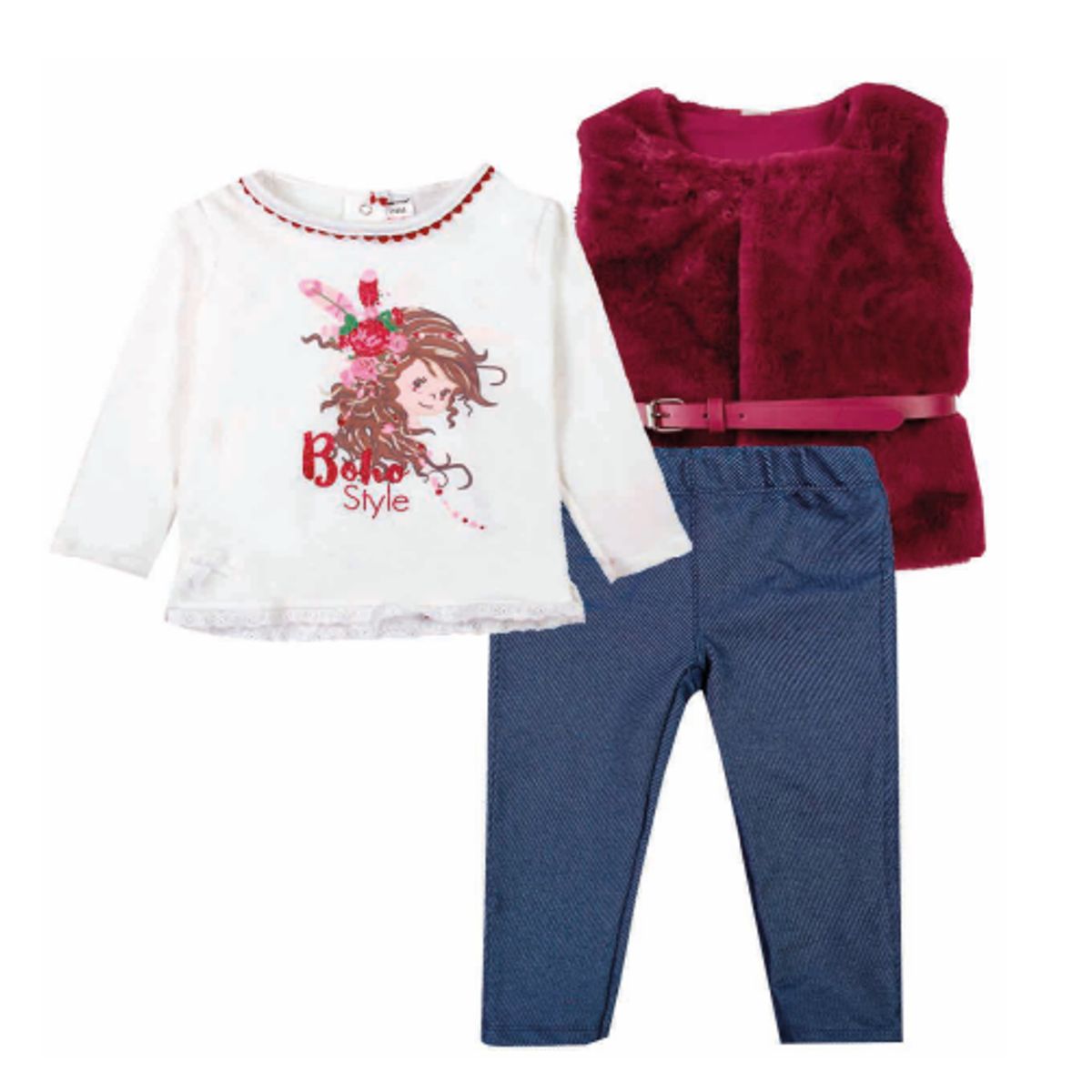 TEDMIMAK - CONJUNTO  DE BEBA  ALGODON AFRANELADO  3 PIEZAS