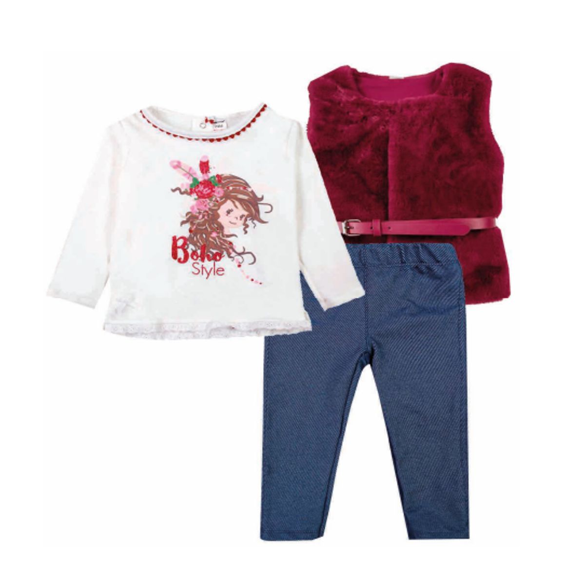 TEDMIMAK - CONJUNTO  DE BEBA  ALGODON AFRANELADO  3 PIEZAS