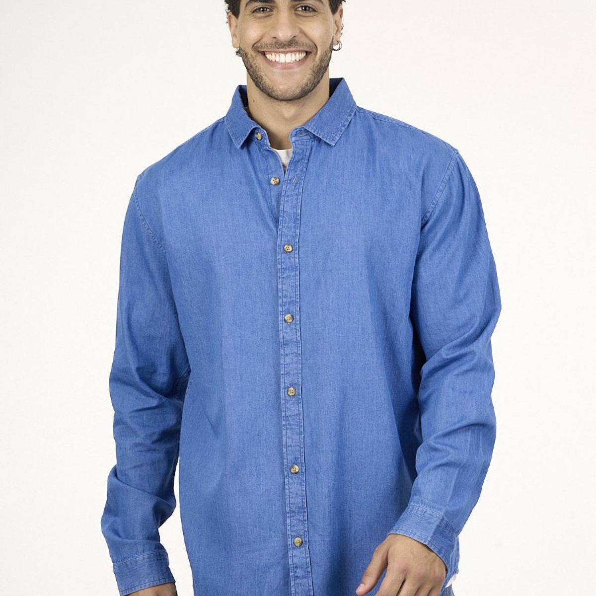 POLEMIC - Camisa manga Larga Denim procesada wi5704 Polemic