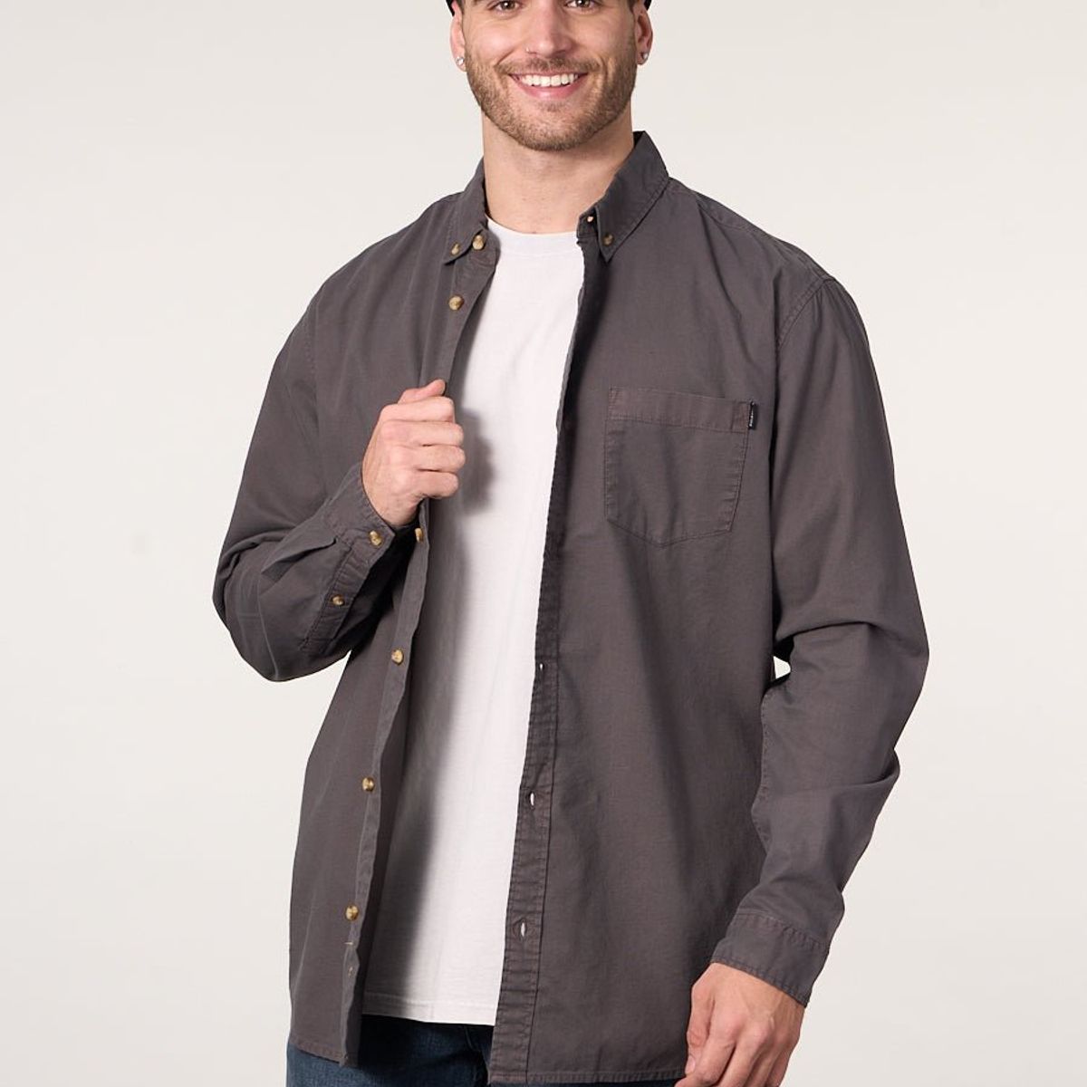 POLEMIC - Camisa manga Larga de algodón procesada wi5705 Polemic