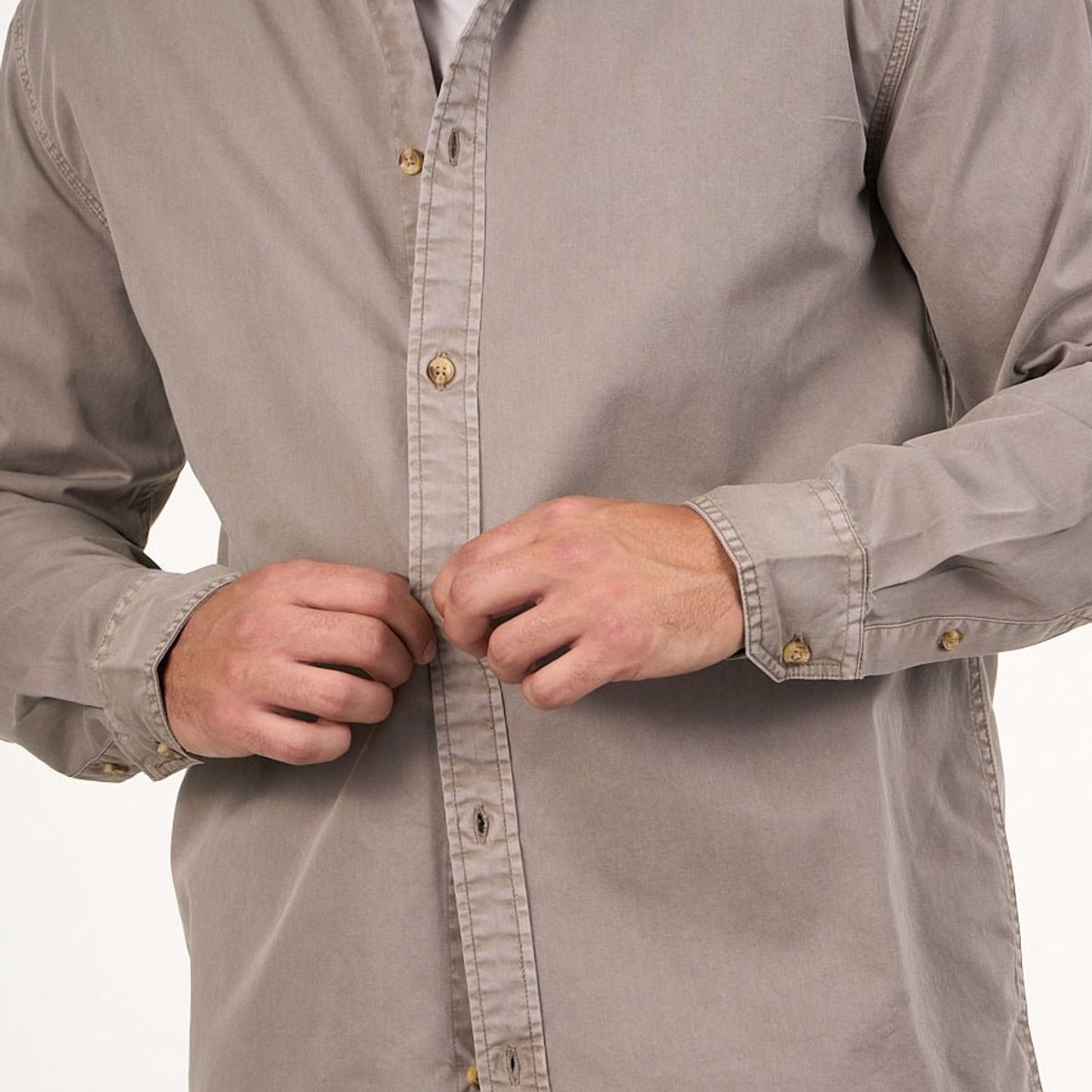 POLEMIC - Camisa manga Larga de algodón Twill procesada wi5706 Polemic