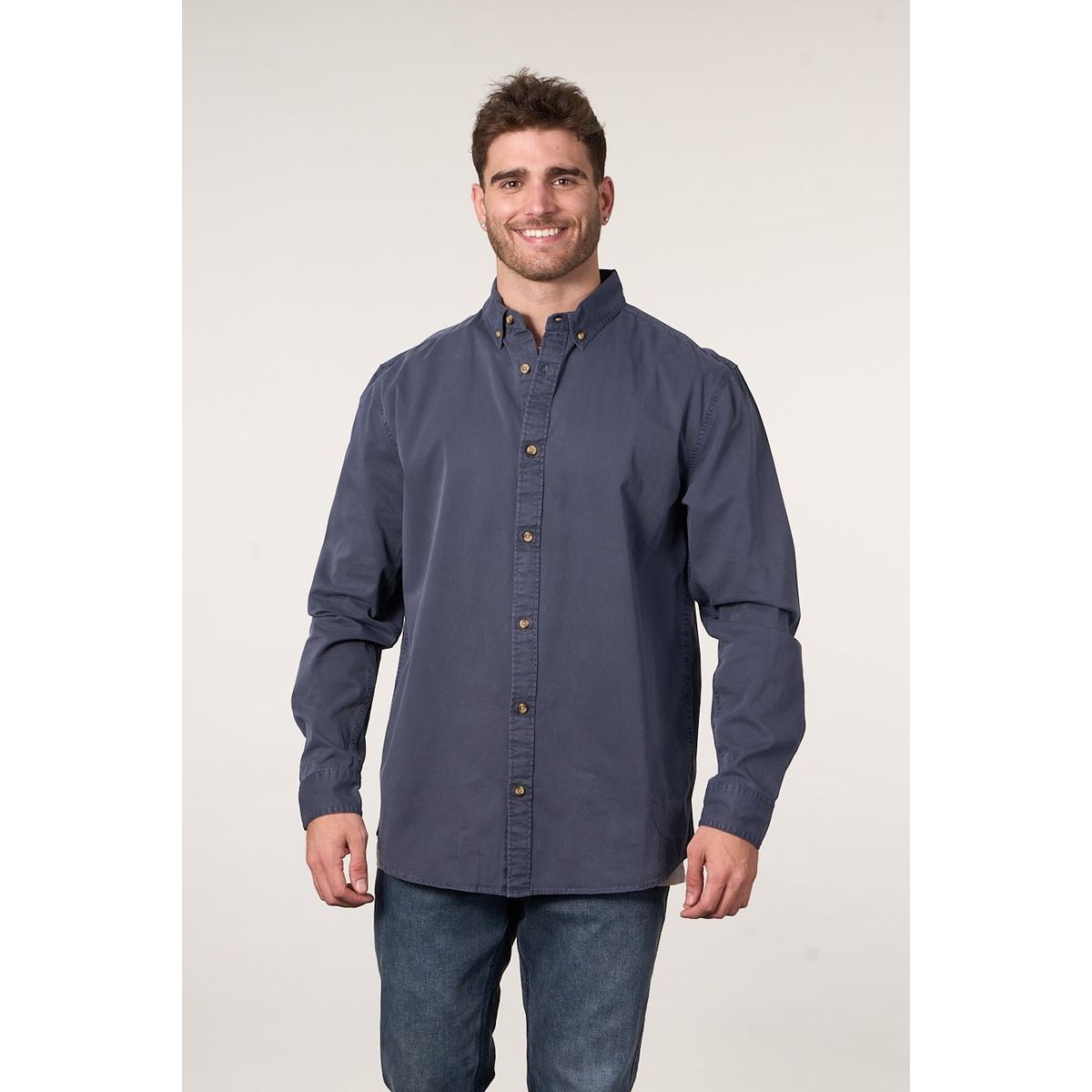 POLEMIC - Camisa manga Larga de algodón Twill procesada wi5706 Polemic