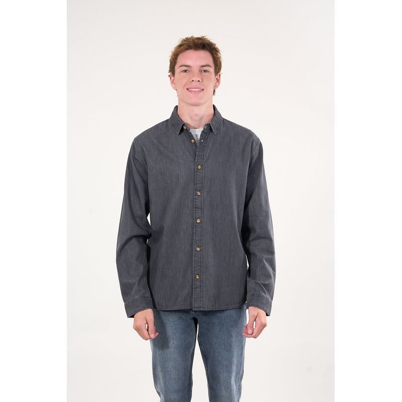 POLEMIC - Camisa manga Larga Denim procesada wi5304 Polemic