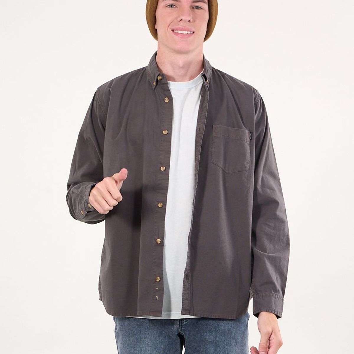 POLEMIC - Camisa manga Larga de algodón procesada wi5305 Polemic