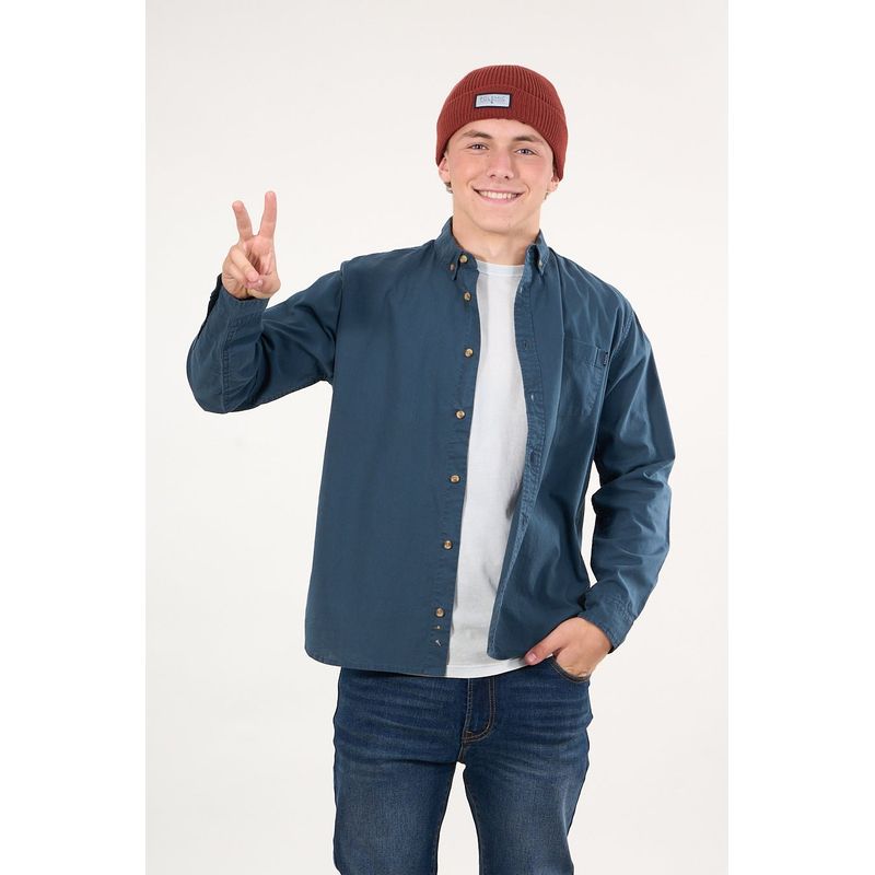 POLEMIC - Camisa manga Larga de algodón procesada wi5305 Polemic