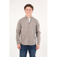 Camisa manga Larga de algodón Twill procesada wi5306 Polemic_.