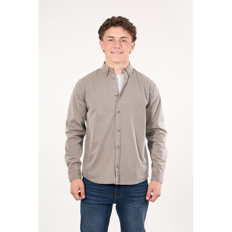 POLEMIC - Camisa manga Larga de algodón Twill procesada wi5306 Polemic_.