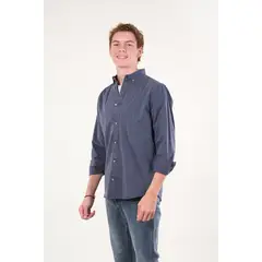 POLEMIC - Camisa manga Larga de algodón Twill procesada wi5306