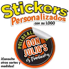 GENERICO - 100 Stickers Autoadhesivos Personalizados 5x5cm