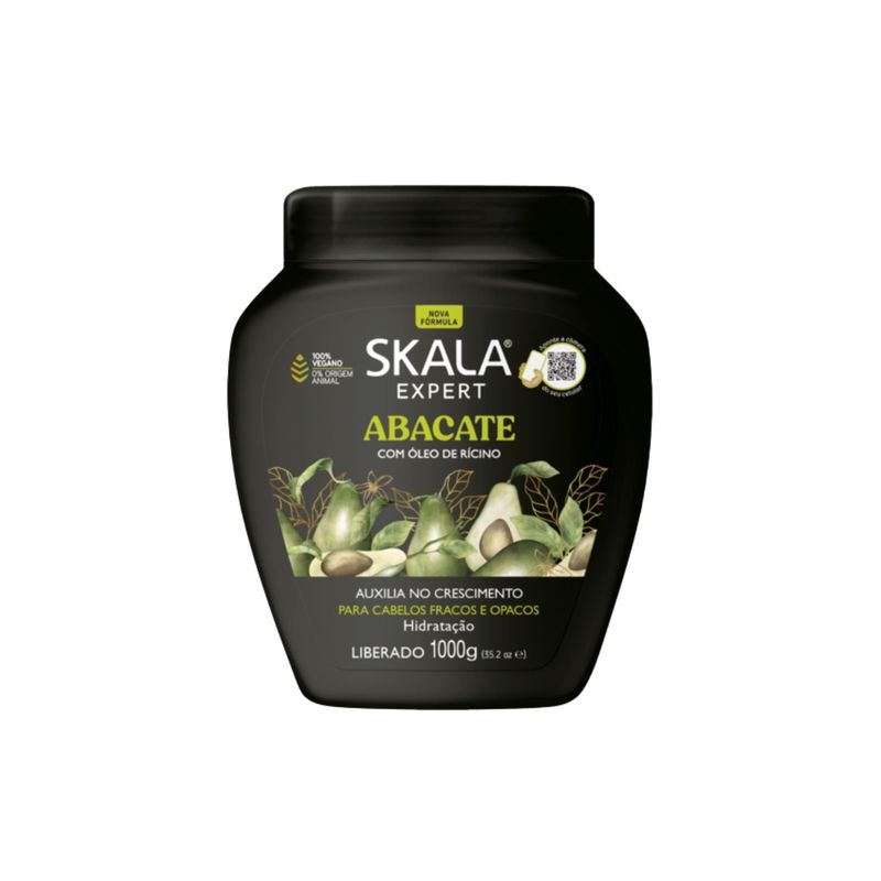 SKALA - Mascara  Abacate 1000ml Skala  Nutre Hidrata Fortalece 3en1 Suaviza