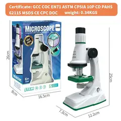 STARTECHOFFICE - Microscopio Educativo Infantil 1200X Luz LED Lentes HD
