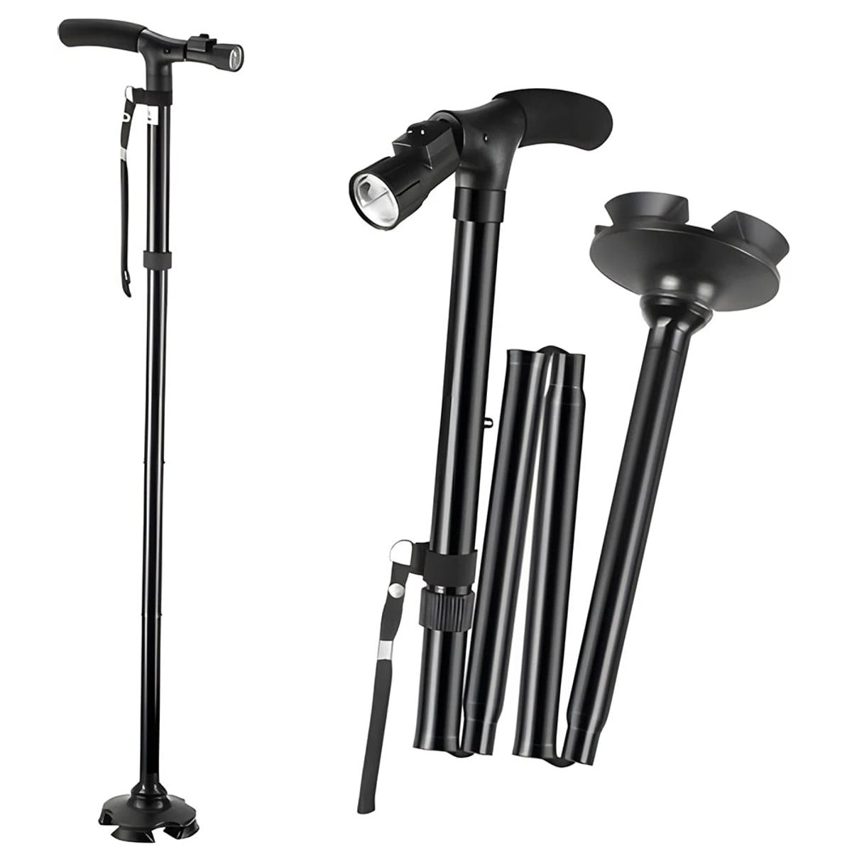 MOVI - BASTON ORTOPEDICO PLEGABLE CON LUZ