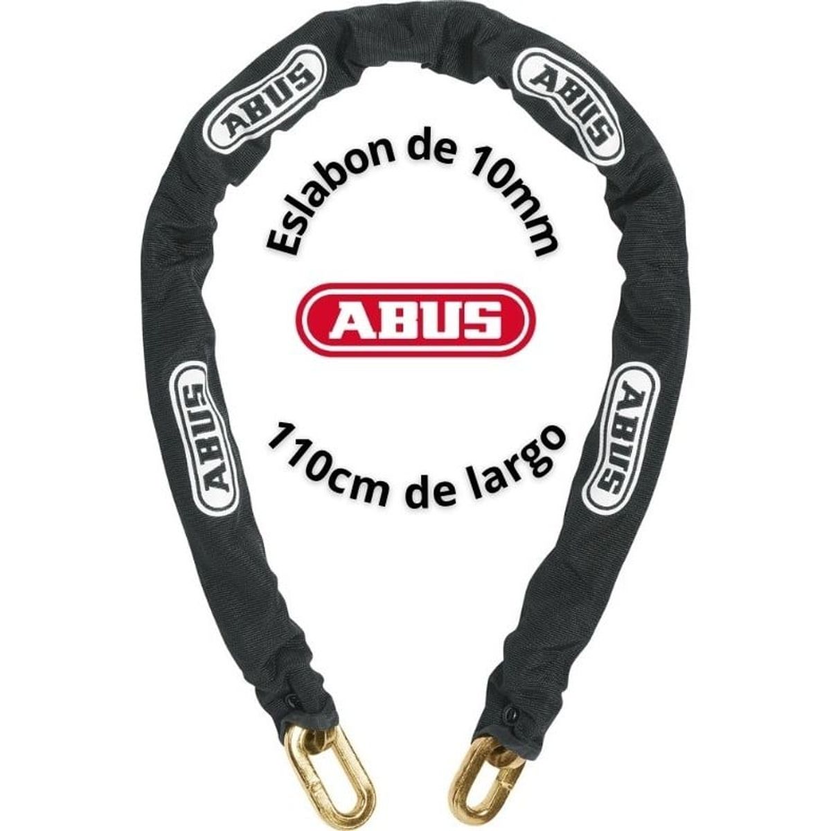 ABUS - Cadena Acero Serie 10KS 110cm Endurecido Alta Seguridad
