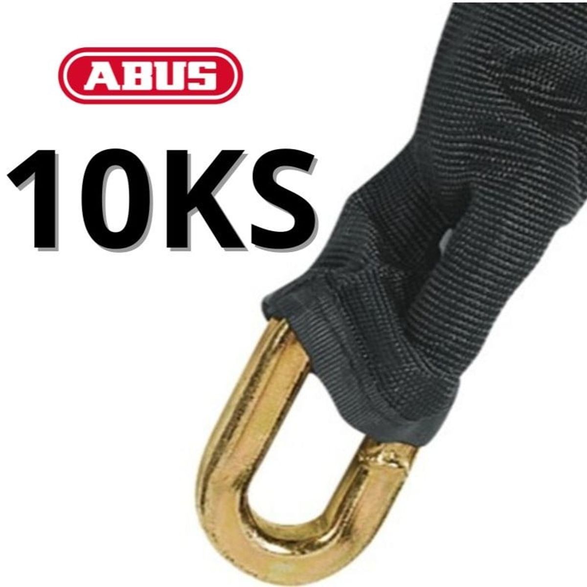 ABUS - Cadena Acero Serie 10KS 110cm Endurecido Alta Seguridad