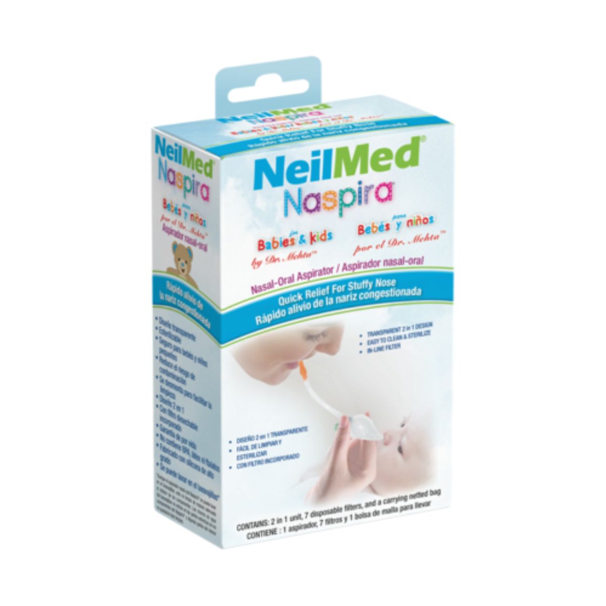 NEILMED - Aspirador Nasal Saca Mocos Neilmed Para Bebes Y Niños