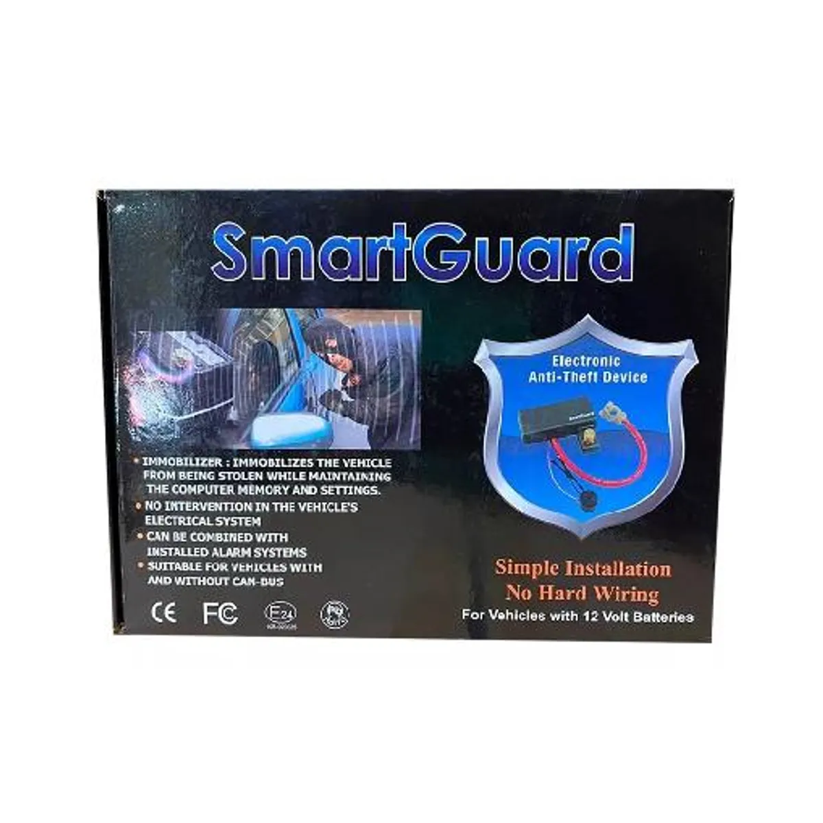 GENERICO - Inmovilizador antirrobo de fácil instalación color negro