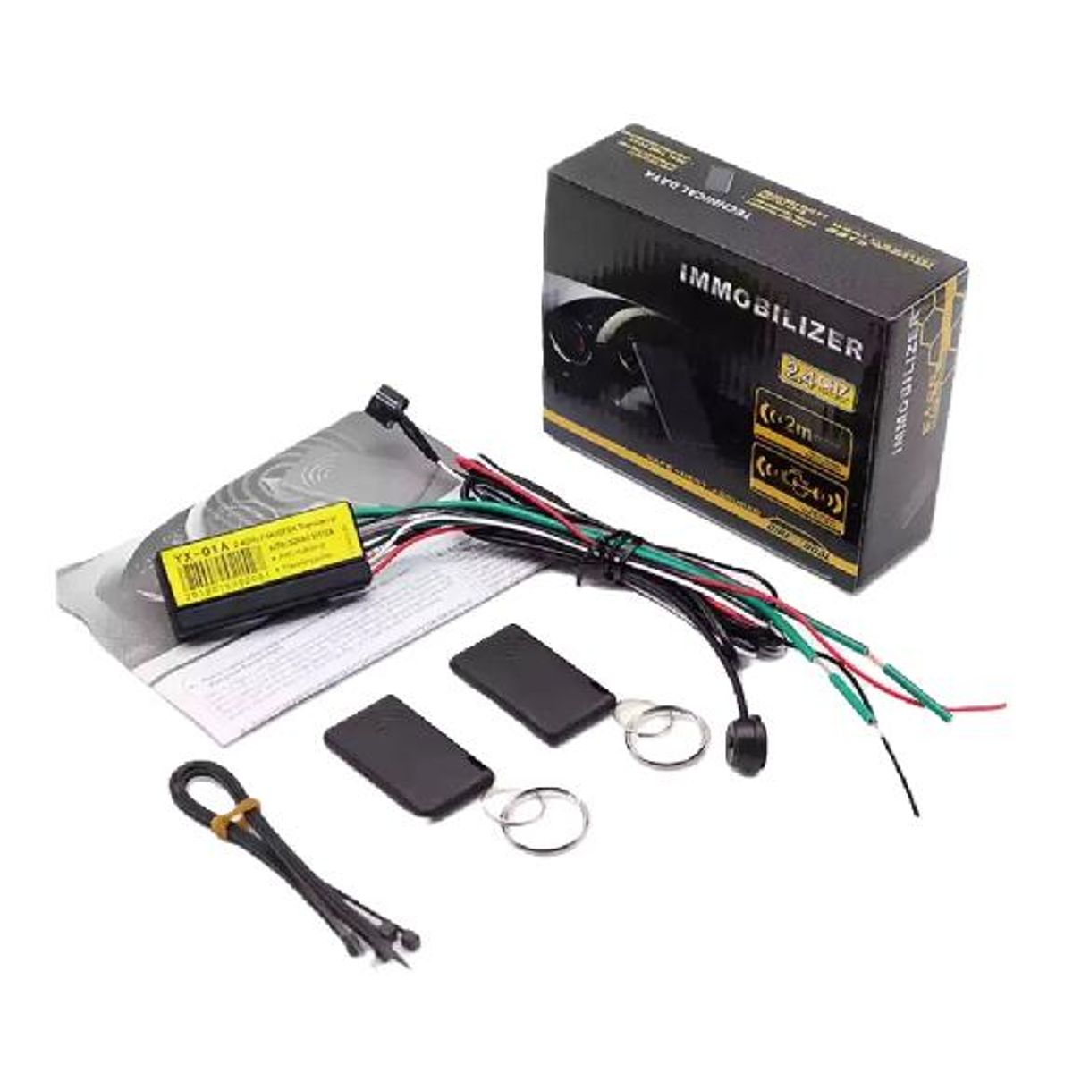 GENERICO - Inmovilizador para auto cortacorriente color negro