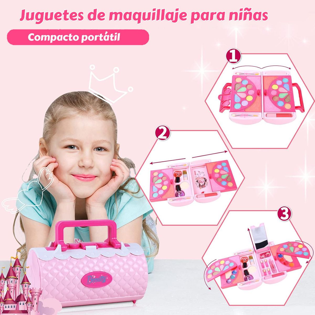 GENERICO - Juguete De Maquillaje Estuche Para Niñas Regalo De Cumpleaño