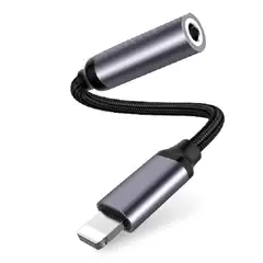 GENERICO - Adaptador Audífonos Aluminio cordón reforzado compatible con Iphone