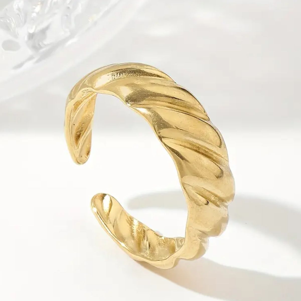 GENERICO - Anillo “Croissant Medium”  Acero Inoxidable