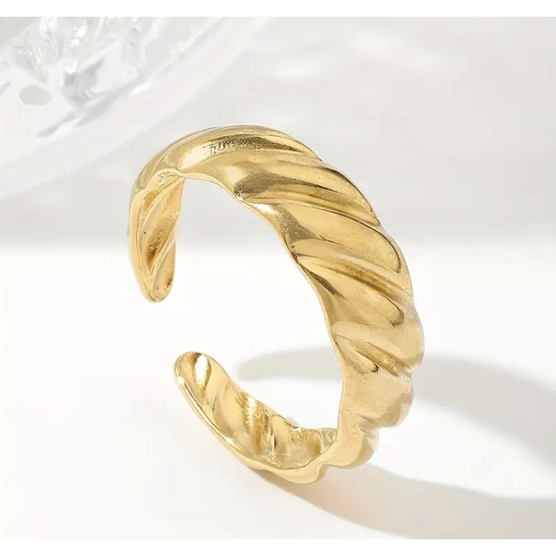 GENERICO - Anillo “Croissant Medium”  Acero Inoxidable