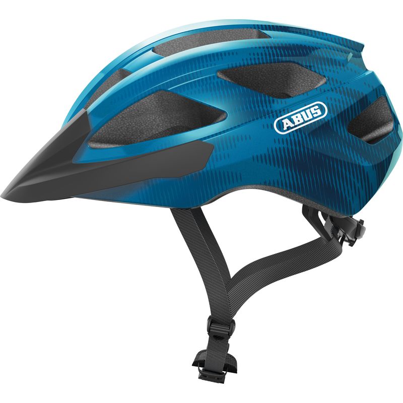 ABUS - Casco Bicicleta Macator Azul Acero Talla L 58-62cm