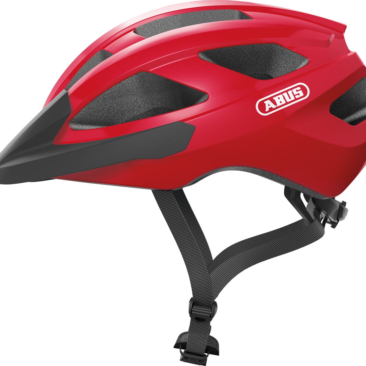 ABUS - Casco Bicicleta Macator Rojo Terciopelo Talla S 51-55cm