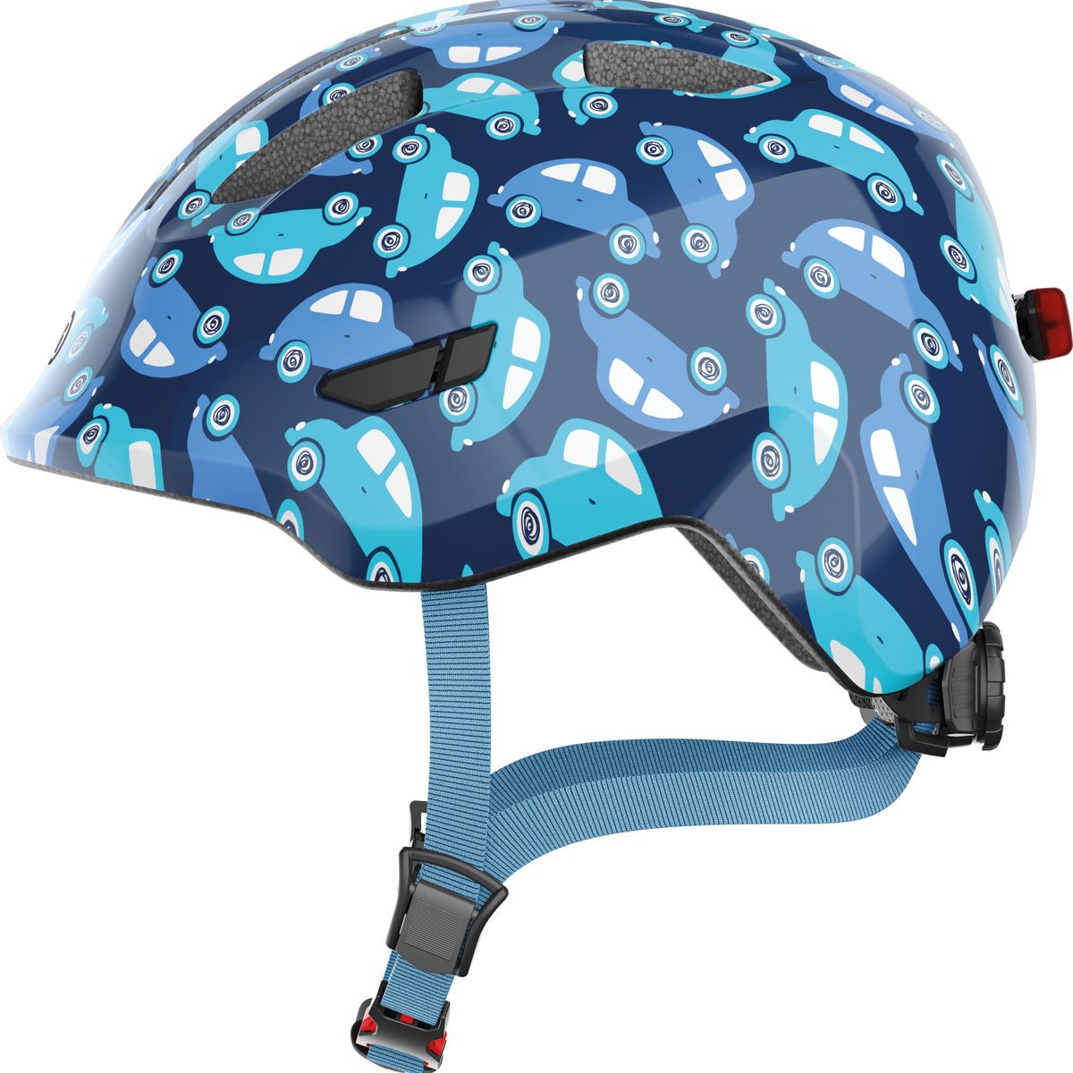 ABUS - Casco Bicicleta Smiley 3.0 Led Azul Auto Talla M 50-55cm