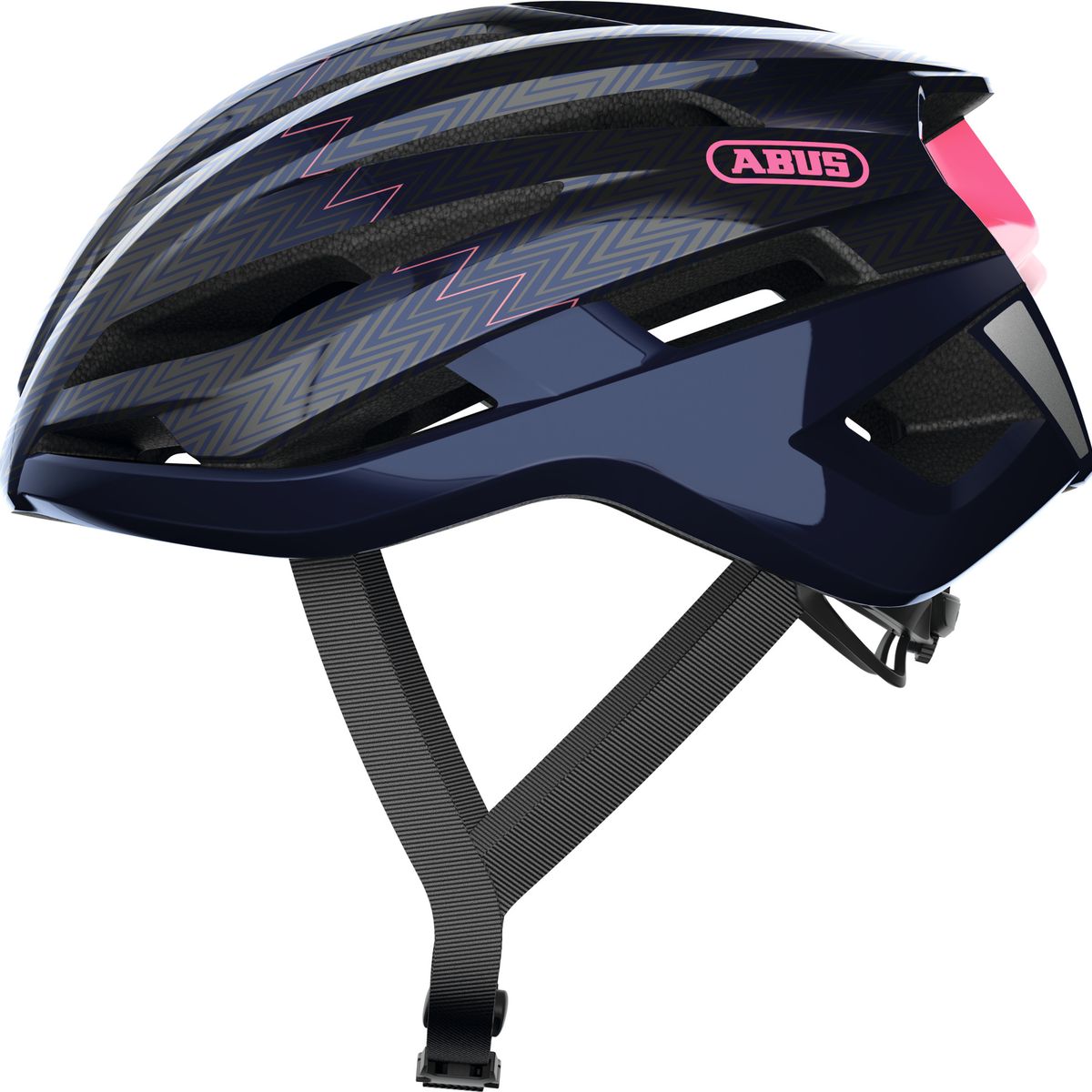 ABUS - Casco Bicicleta Stormchaser Azul Zig Zag Talla M 54-58cm