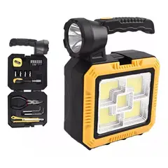 IRM - Linterna Frontal Lámpara Solar Power Bank Kit Herramientas