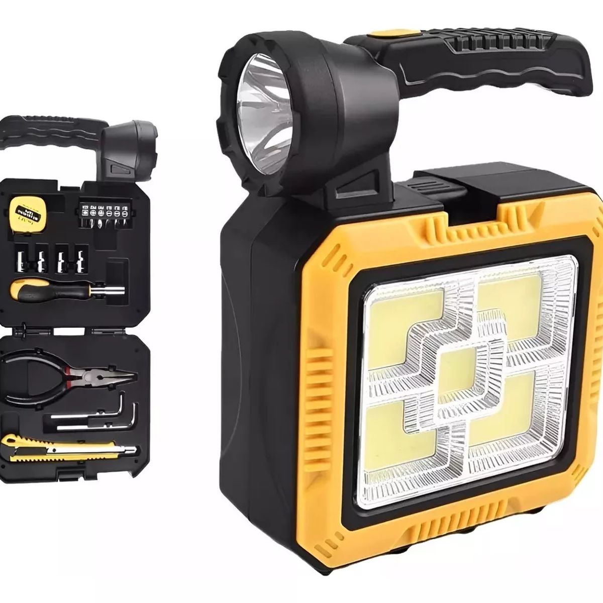 IRM - Linterna Frontal Lámpara Solar Power Bank Kit Herramientas
