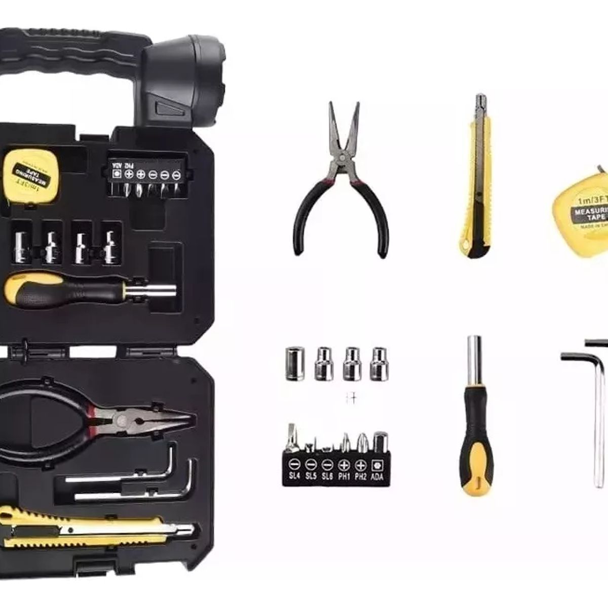 IRM - Linterna Frontal Lámpara Solar Power Bank Kit Herramientas