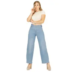 YASSNE - Jeans recto de Mujer un boton 25