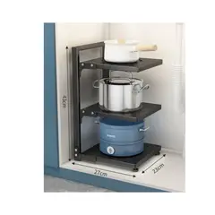 GENERICO - Organizador De Cocina Para Ollas Y Sartenes 3 Niveles Acero TN